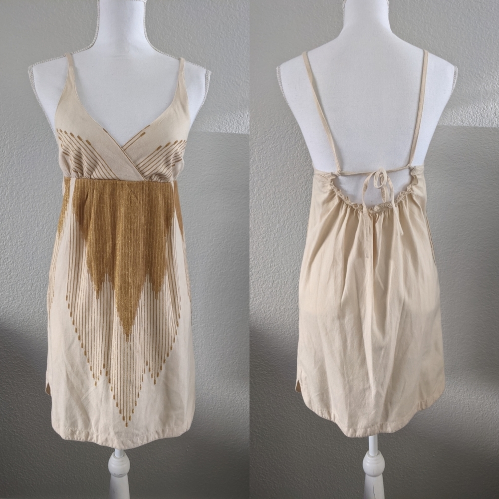 Ecoté Gold Creme Dress